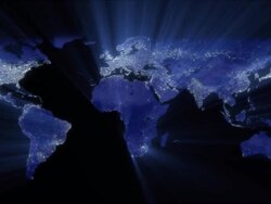 Earth at night (loopable) Stock Footage