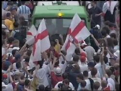 FRANCE: TOULOUSE: ENGLISH FANS ARRIVE FOR WORLD CUP GAME (2) News Clip