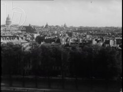 Paris scenes and Notre Dame exteriors. France, 1957 Stock Footage