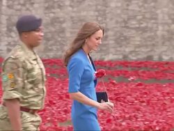 Duchess of Cambridge Plants Poppy at Tower of London News Clip