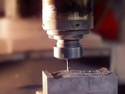 Milling Machine in Operation (close-up) Stock Footage