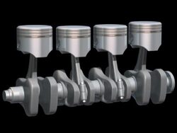 Pistons and Crankshaft Animation 2 Stock Footage