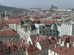 WS View of old town  / Prague, Hlavni mesto Praha, Czech Republic Stock Footage
