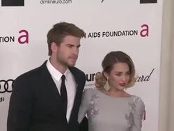 Miley Cyrus at Elton John Aids Foundation Celebrates 20th Annual Academy Awards Viewing Party Stock Footage