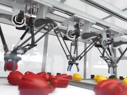 Futuristic Packing Line - Seamless Loop Stock Footage
