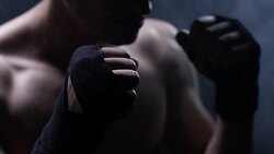Boxer gesture of respect. Stock Footage