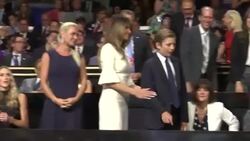 Raw: Melania Trump Arrives for Husband's Speech Instructional Video