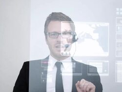 Future Callcenter (Shot on Red) Stock Footage