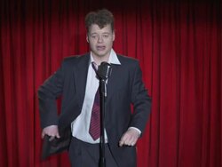 HD: Comedian Doing Funny Gesticulations Stock Footage