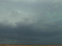 WS View of lightning strikes ground behind prairie in day / Texas, United States Stock Footage