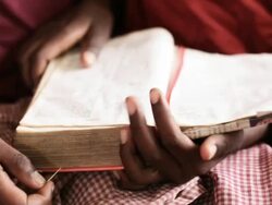 African School Girls reading the Bible Stock Footage