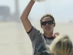 ECU CU of female beach volleyball players team warming up, peppering and rallying with the ball. Stock Footage