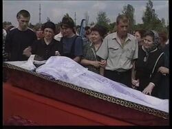 Funerals of some of the 37 miners killed in explosion. News Clip