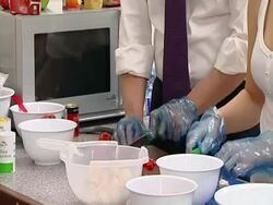 David Cameron Dices Vegetables in Kitchen News Clip