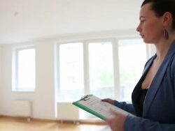 Showing a dining room Stock Footage