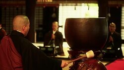 Monk ceremony in temple Stock Footage