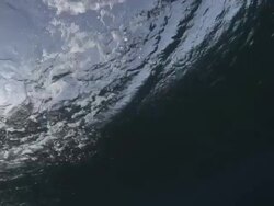 Wave at Teahupoo from underwater Stock Footage