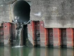 Sewer outlet Stock Footage