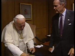 Pope John Paul II with Carter, Reagan, Bush Snr &amp; Clinton News Clip