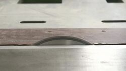 Turned on the power of the cutting machine Stock Footage