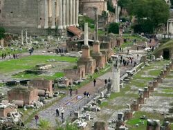 WS HA Foro Romano / Rome, Latium, Italy Stock Footage