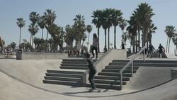 Skating at Venice Beach Stock Footage