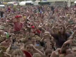 M/S EXT Concert Crowd Festival Day Stock Footage