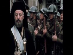 SYND 02-04-73 MAKARIOS ATTENDS EOKA ANNIVERSARY CELEBRATION IN NICOSIA News Clip