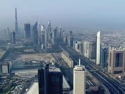 AERIAL WS ZI view of Fountain in courtyard / Marrakech, Morocco Stock Footage