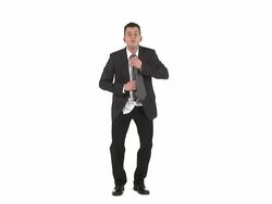 HD: Businessman Dressing Up Stock Footage