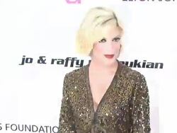 Tori Spelling at the 19th Annual Elton John AIDS Foundation Academy Awards Viewing Party at West Hollywood CA. (Footage by WireImage Video/GettyImages) Stock Footage