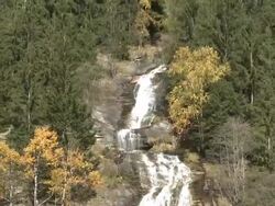 View of waterfall, Fallbach, Kaernten, Maltatal, Austria Stock Footage