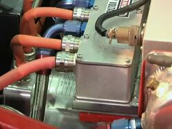 MS ZO Battery compartment of Li-Ion Motors Corp Inizio at Detroit Auto Show / Detroit, Michigan, USA Stock Footage