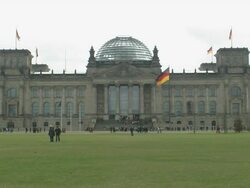WS View of Reichstag german parliament building  / Berlin, Germany Stock Footage