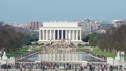 Lincoln Memorial at the National Mall. Washington DC Stock Footage