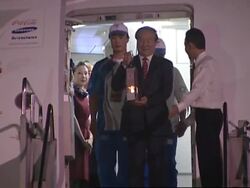 Heavily guarded Olympic torch arrives in Jakarta News Clip