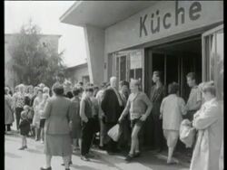 Refugees from East Berlin as wall is built Stock Footage
