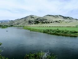 Montana Scene with Missouri River, USA Stock Footage