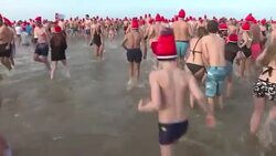 CLEAN : Thousands swim in North Sea for New Year News Clip