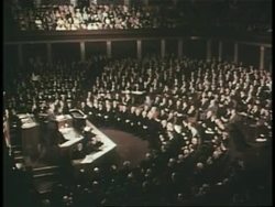 President Lyndon B. Johnson speaks to the U.S. Congress. News Clip