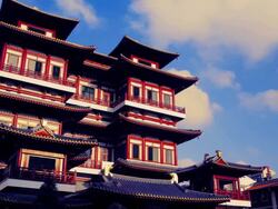 Morning Temple Stock Footage