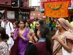 Leicester Celebrates Rathyatra Festival Stock Footage