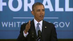 President Obama announced Tuesday at a distribution center in Maryland for the grocery chain Safeway that he is ordering a new round of fuel efficiency standards for medium- and heavy-duty vehicles by March of 2016. (Feb. 18) News Clip
