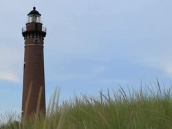 Little Sable Point Lighthouse Stock Footage