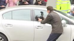 Car of Lord Janner departing court News Clip