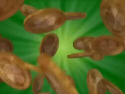 Falling Shamrock Coins Stock Footage