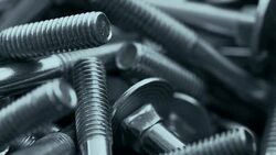 Heap of long metal bolts Stock Footage