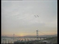 Hong Kong-Baroness Thatcher opens Tsing Ma bridge News Clip