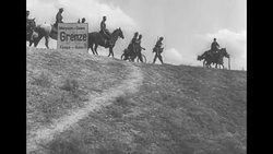 Captured German WWII footage of soldiers at border between Europe and Asia News Clip