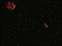 Asteroids in space Stock Footage